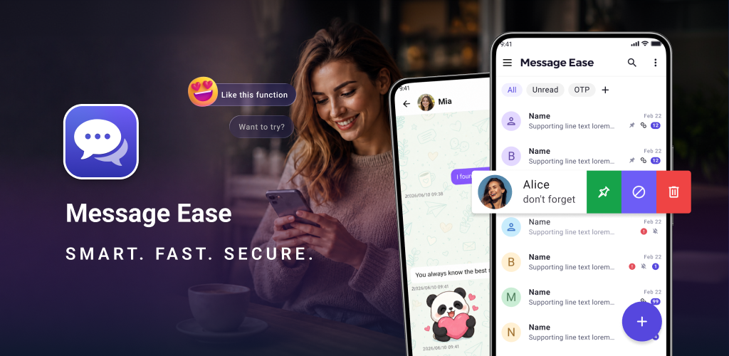 Message Ease inbox and chat preview